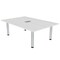 Skutchi Designs 47.25 in W, 71.5 in L, 29 in H, Engineered Wood Top, White H-REC-4872-PT-WC-EL - alternate 1